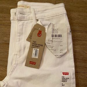 Levi’s Jeans White 721 High Rise Skinny